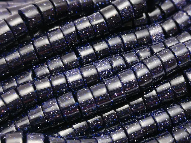 Sirag blue goldstone disc 4x2mm