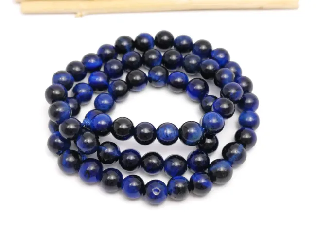 Sirag ochi de tigru 6mm albastru