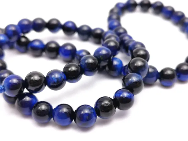 Sirag ochi de tigru 6mm albastru