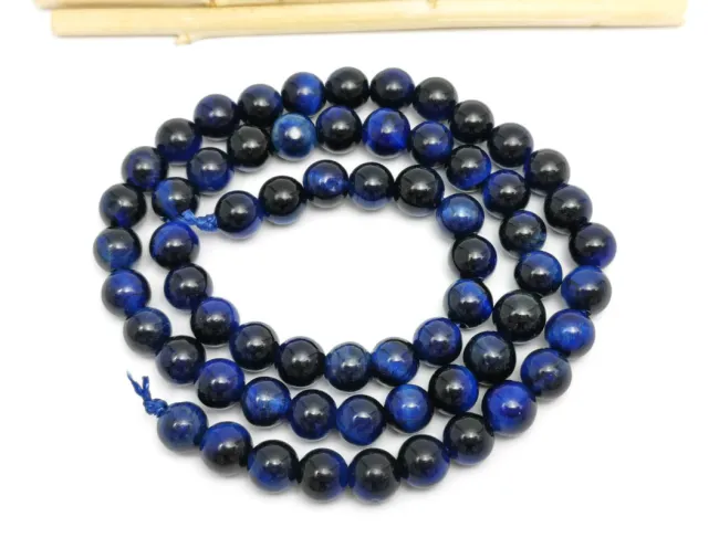 Sirag ochi de tigru 6mm albastru