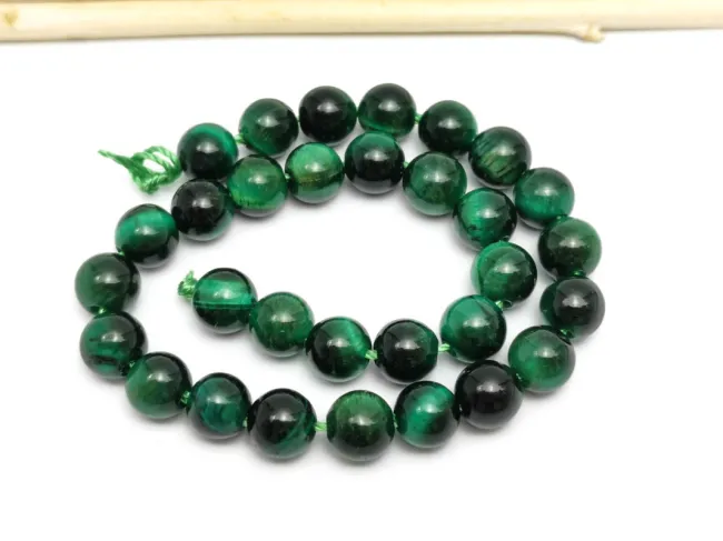Sirag scurt ochi de tigru verde 6mm