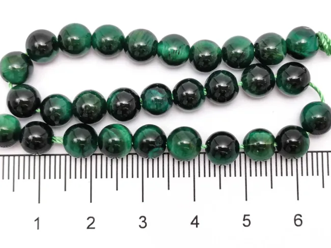 Sirag scurt ochi de tigru verde 6mm