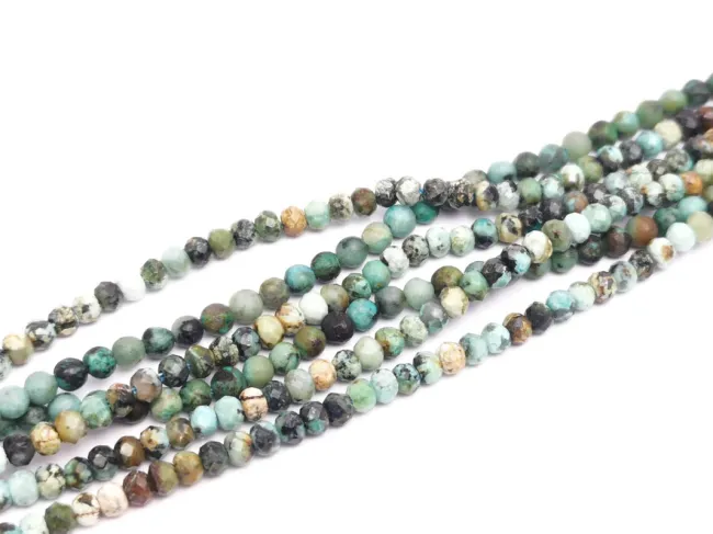 Sirag Turcoaz African rondele microfatetat 3x2mm