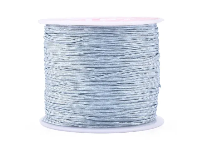 Rola snur nylon pentru bratari grosime 0.8mm gri albastrui (90m)