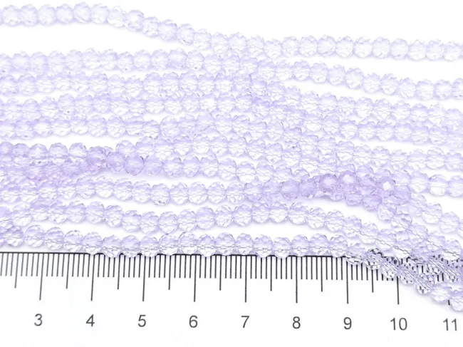 Margele cristal rondel fatetat 4x3mm violet (sirag)