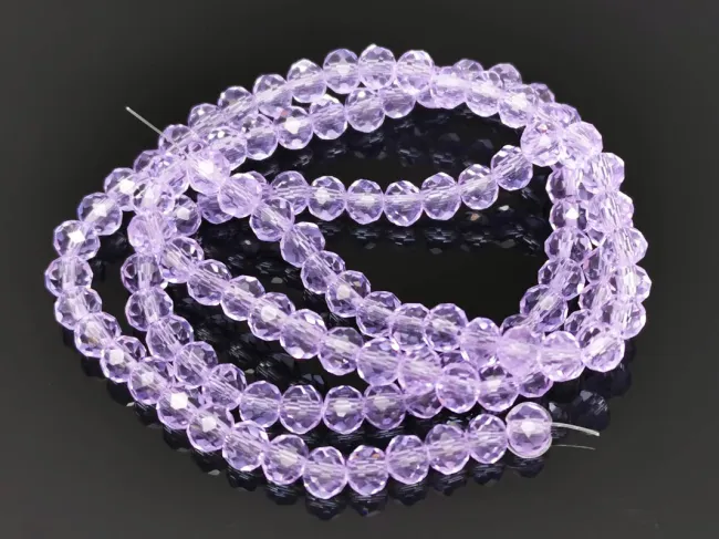 Margele cristal rondel fatetat 4x3mm violet (sirag)