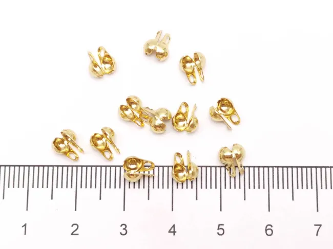 Capat terminatie nod otel inoxidabil 304 auriu 6x4mm (1buc)