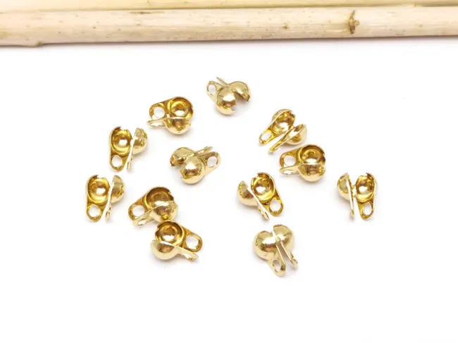Capat terminatie nod otel inoxidabil 304 auriu 6x4mm (1buc)