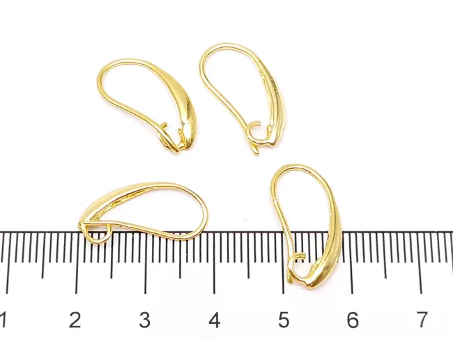 Tortite cercei din alama 19x11mm auriu