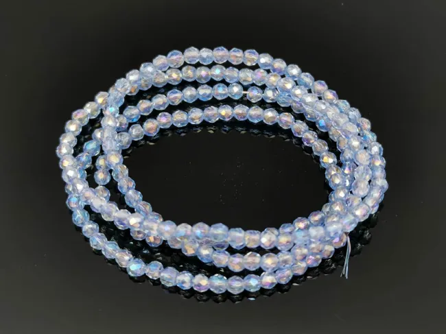 Margele cristal rotund fatetat electroplacat 2mm sapphire AB (sirag)