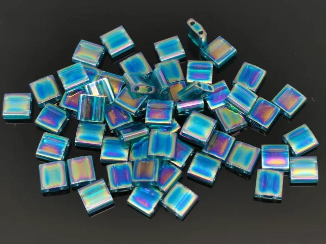 Miyuki Tila Transparent Teal AB 5g