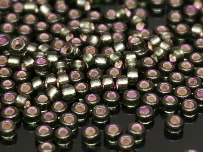 Miyuki Rocailles Rotunde 15/0 Silver Lined Dark Olive (10g)
