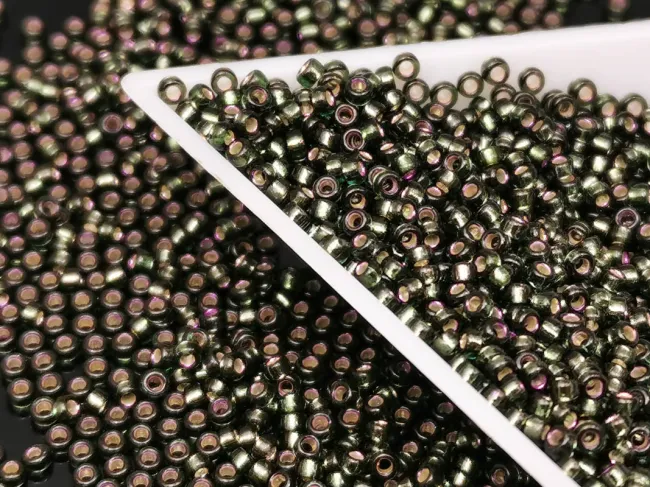 Miyuki Rocailles Rotunde 15/0 Silver Lined Dark Olive (10g)