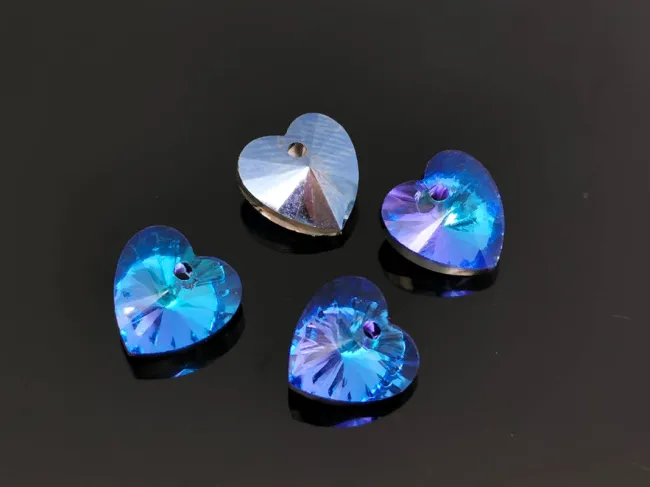 Pandantiv sticla 10mm bermuda blue