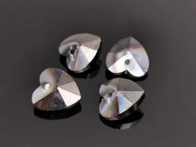 Pandantiv sticla 10mm gri grafit