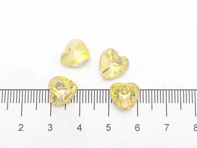Pandantiv sticla 10mm galben