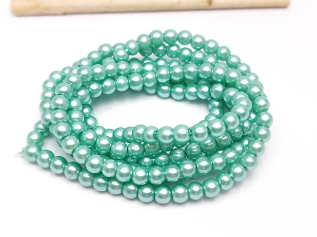 Sirag perle de sticla 4mm turcoaz
