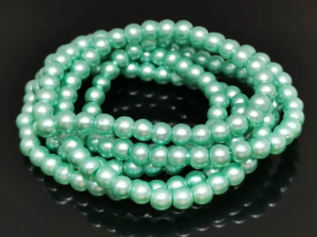 Sirag perle de sticla 4mm turcoaz