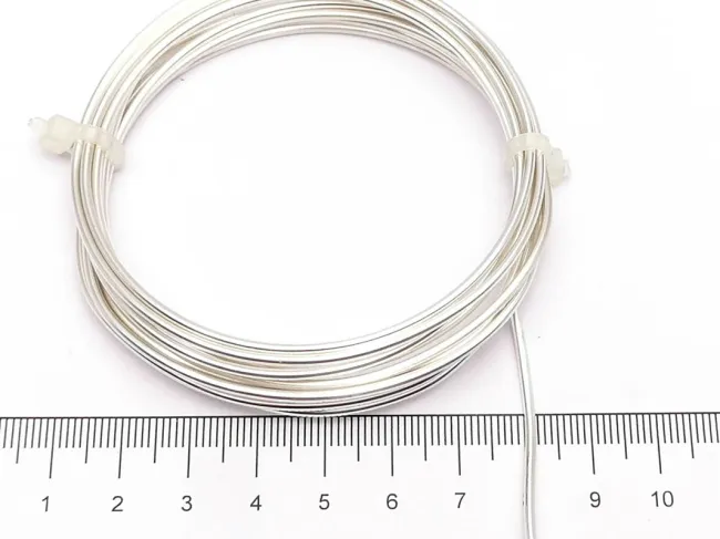 Sarma de modelaj non tarnish grosime 1.50mm placata cu argint (1.75m)