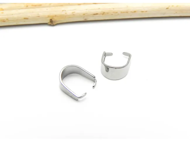 Agatatoare pandantiv otel inoxidabil 304 - 8x7x4mm (1buc)