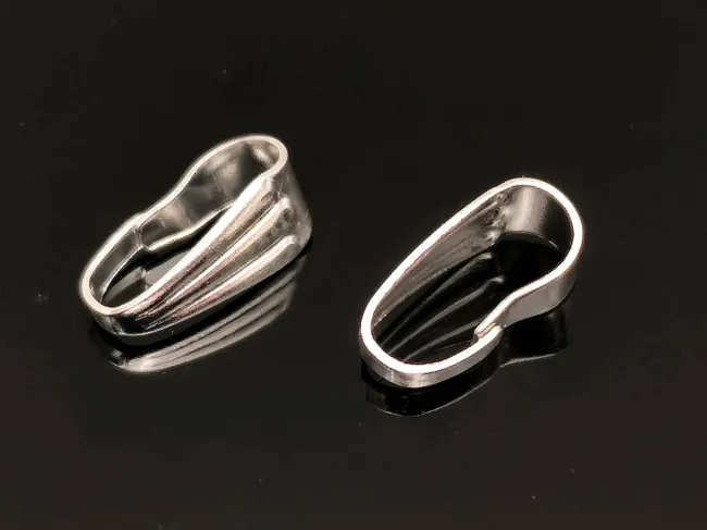 Agatatoare pandantiv otel inoxidabil 304 argintiu deschis 8.5x3.5x4mm (1buc)