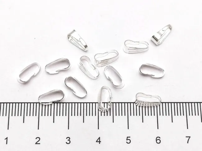 Agatatoare pandantiv otel inoxidabil 304 argintiu deschis 8.5x3.5x4mm (1buc)