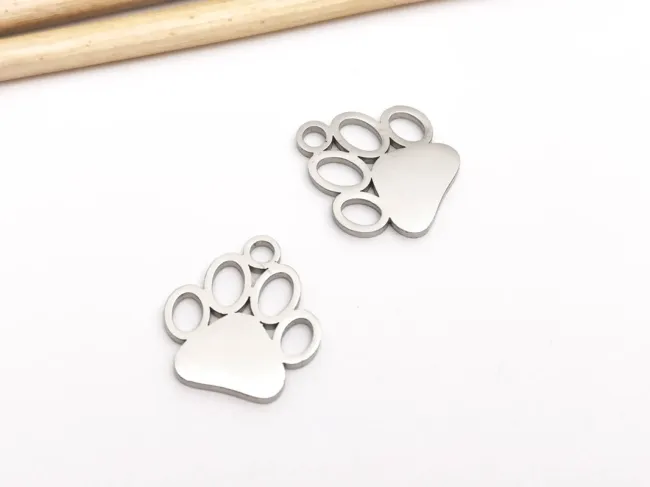 Pandantiv charm labute din otel inoxidabil 304 - 15x13x1.3mm