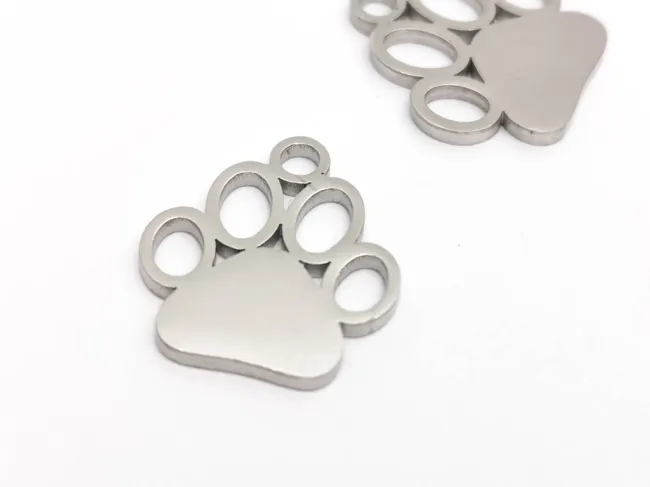 Pandantiv charm labute din otel inoxidabil 304 - 15x13x1.3mm