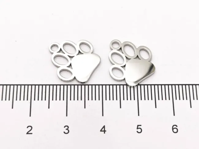 Pandantiv charm labute din otel inoxidabil 304 - 15x13x1.3mm