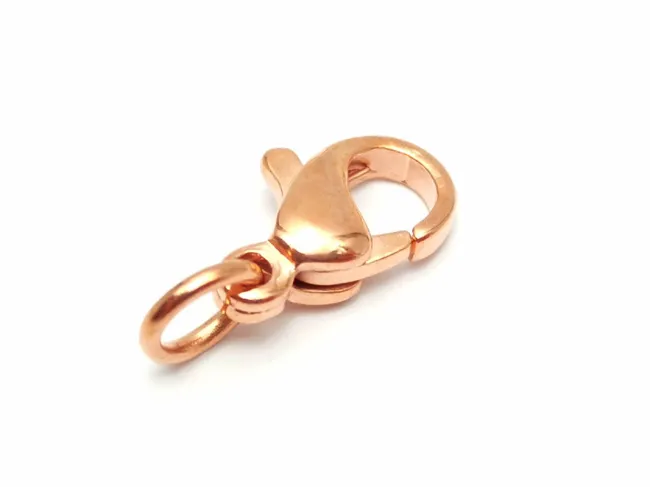 Inchizatoare carabina otel inoxidabil 304 cu za rose gold 10x6mm