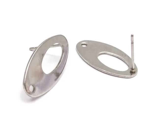 Tortite cercei otel inoxidabil 201 - 22x11mm (2buc)