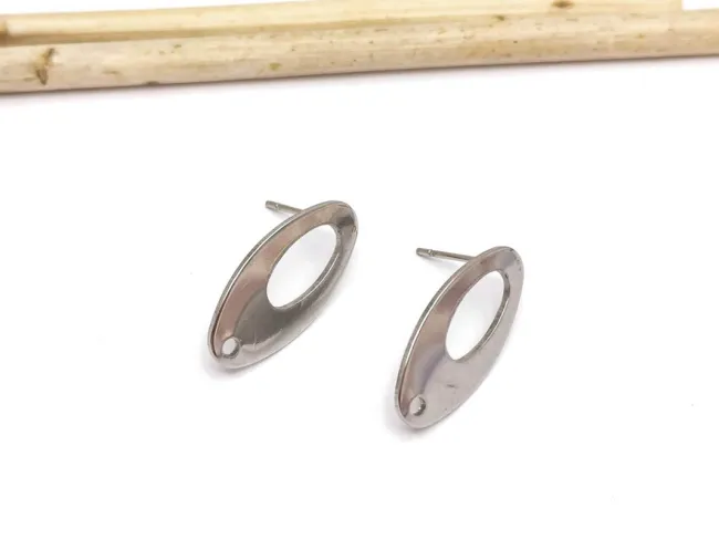 Tortite cercei otel inoxidabil 201 - 22x11mm (2buc)