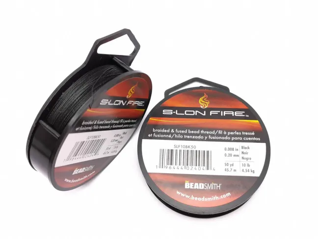 Ata S-lon Fire pentru insirat margele negru 0.20mm (45.7m)