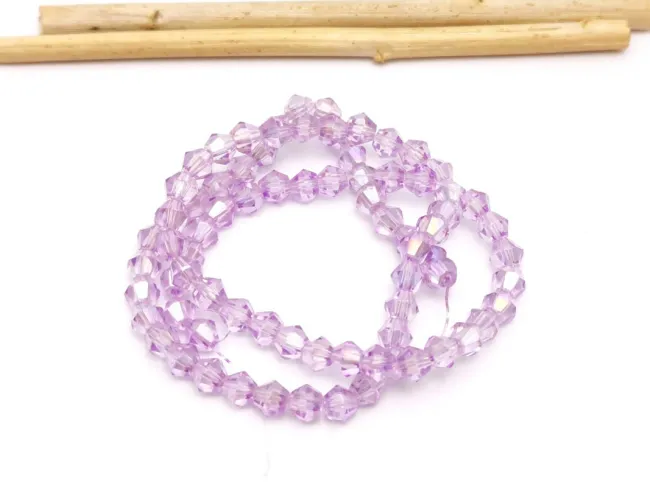 Margele cristal biconic 4mm lila AB (sirag)