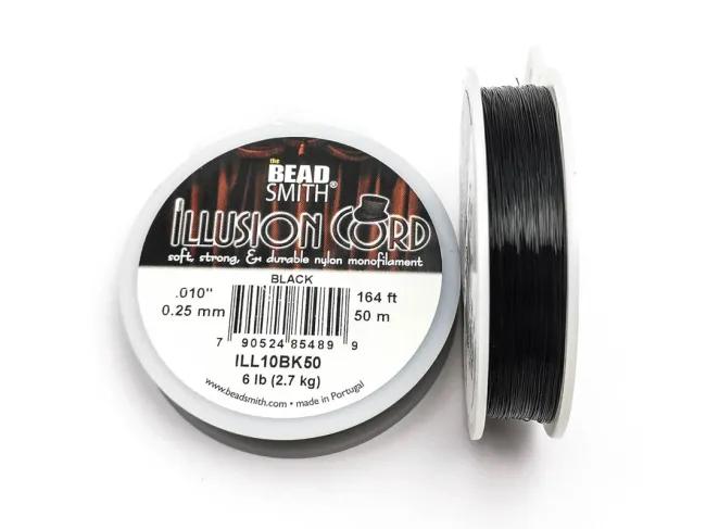 Fir nylon Illusion cord grosime 0.25mm negru (50m)