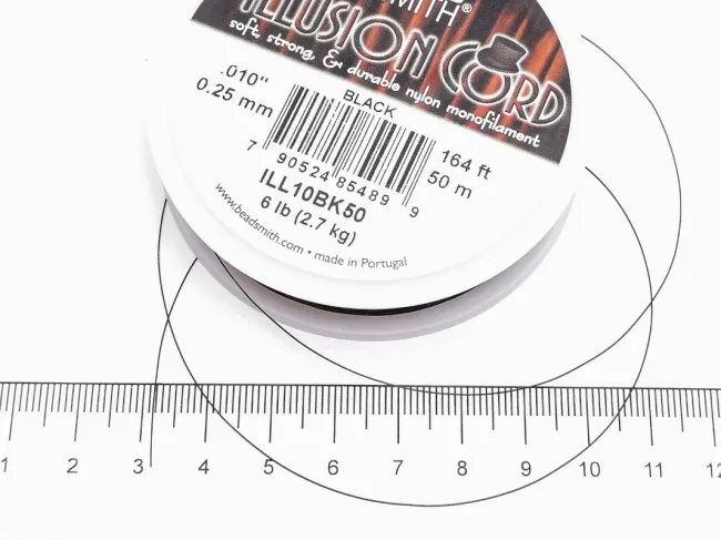 Fir nylon Illusion cord grosime 0.25mm negru (50m)