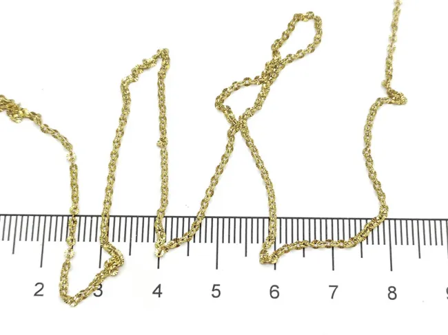 Lant otel inoxidabil 304 auriu texturat 1.6x1.2x0.2mm (1m)