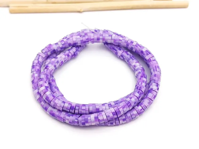 Sirag margele fimo 4mm mix mov lila