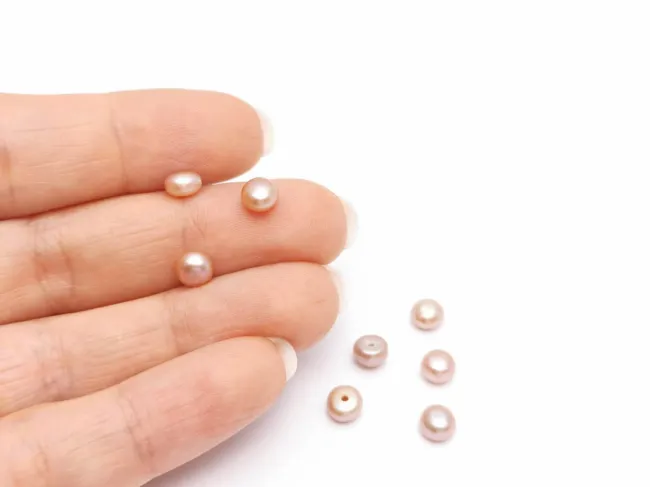 Perle de cultura semigaurite 5.5x4.5~4mm (2buc)