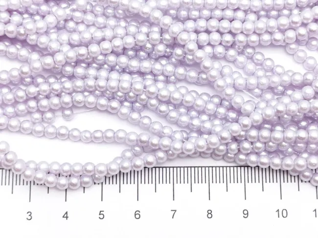 Perle de sticla 3mm mov lila (sirag)