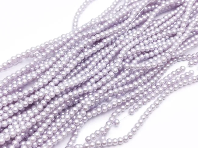 Perle de sticla 3mm mov lila (sirag)