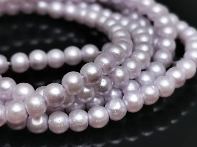 Perle de sticla 3mm mov lila (sirag)
