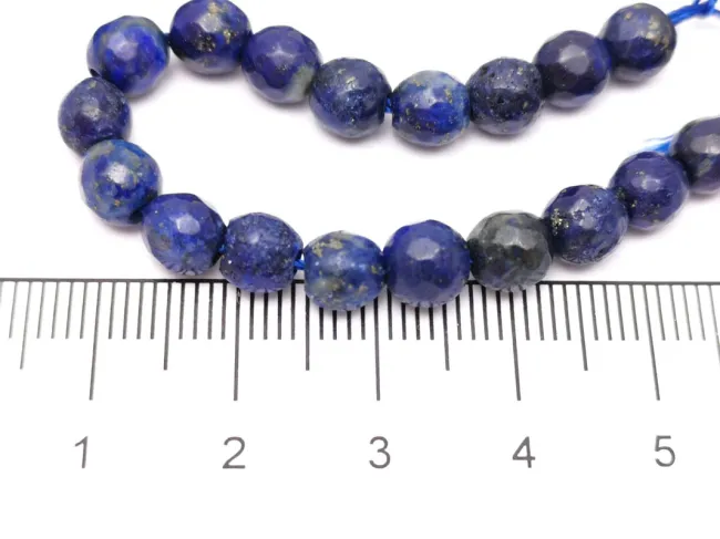 Sirag scurt lapis lazuli sfere fatetate 6mm