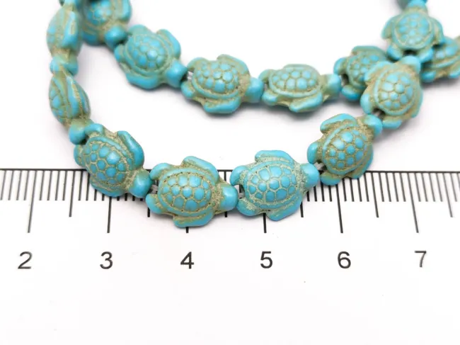 Sirag turcoaz reconstituit testoasa 11x9x5mm