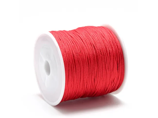 Rola snur nylon pentru bratari grosime 1.5mm rosu (150m)