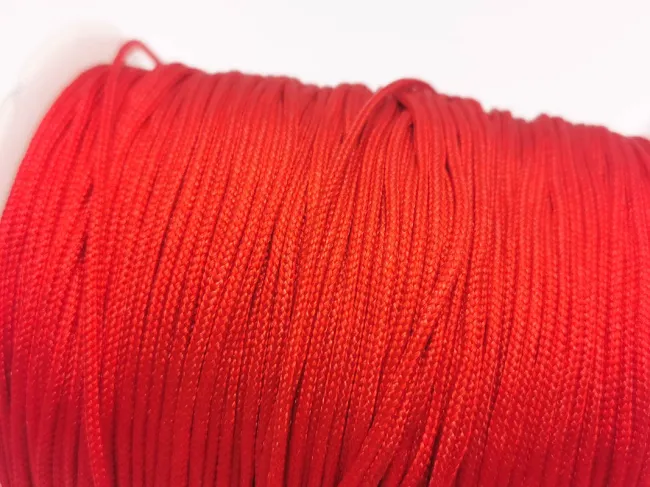Rola snur nylon pentru bratari grosime 1.5mm rosu (150m)