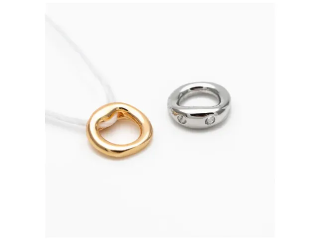 Zale sudate cu doua orificii pentru terninatie bijuterii 5x1mm auriu (1buc)