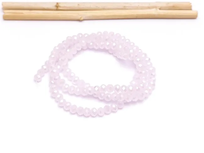 Margele cristal rondel 3x2mm roz opal lustered (sirag)