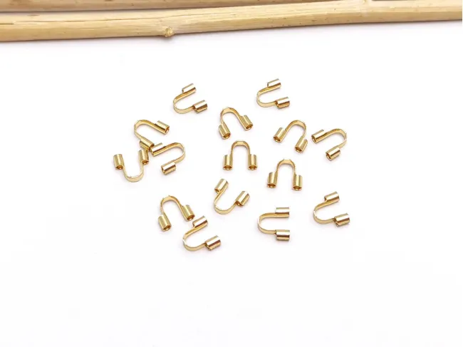 Protectie sarma otel inoxidabil 304 placat cu aur 18K - 5.5x5mm (1buc)