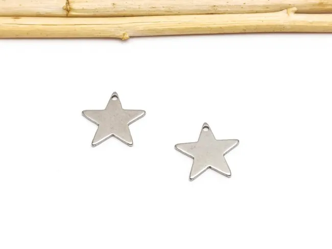 Charm otel inoxidabil 304 stea 13x12mm